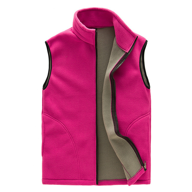 Warm Fleece Vest Bodywarmer Dames, Zachte Stof Met Ritssluiting & Kraag comfortabel winter tussenjas vest dames vrouwen