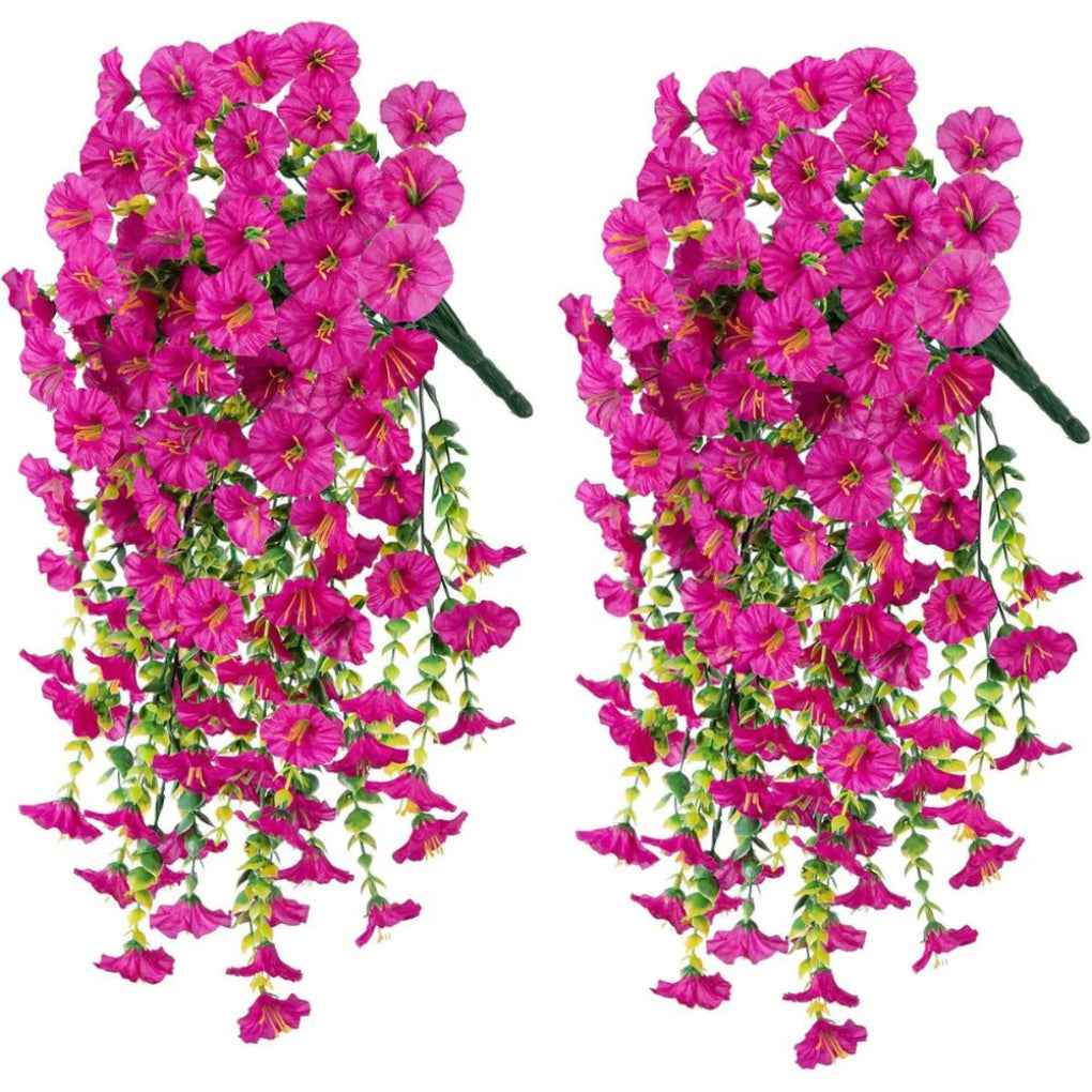 UV-bestendige kunstmatige ochtendglorie bloem hangende decoratie