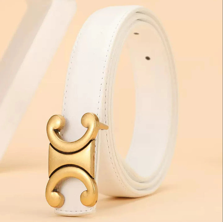 Luxe Leren Damesriem met Klassieke Gesp