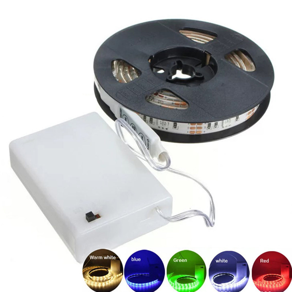 GlowStrip RGB LED Strip Licht – Waterdichte TV Achterverlichting met Afstandsbediening (1m, 2m, 3m)