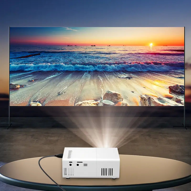 Mini Beamer HD 720P – Snelle Focus, Draagbare Projector Compatibel met Android/iOS/Windows & TV Sticks – Voor Thuisbioscoop & Kantoor