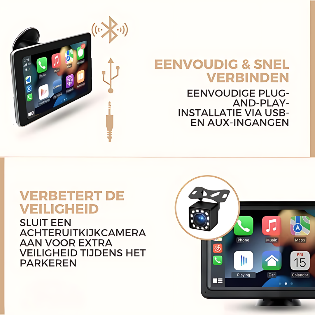 DrivePlay - Apple CarPlay & Android Scherm Voor In De Auto