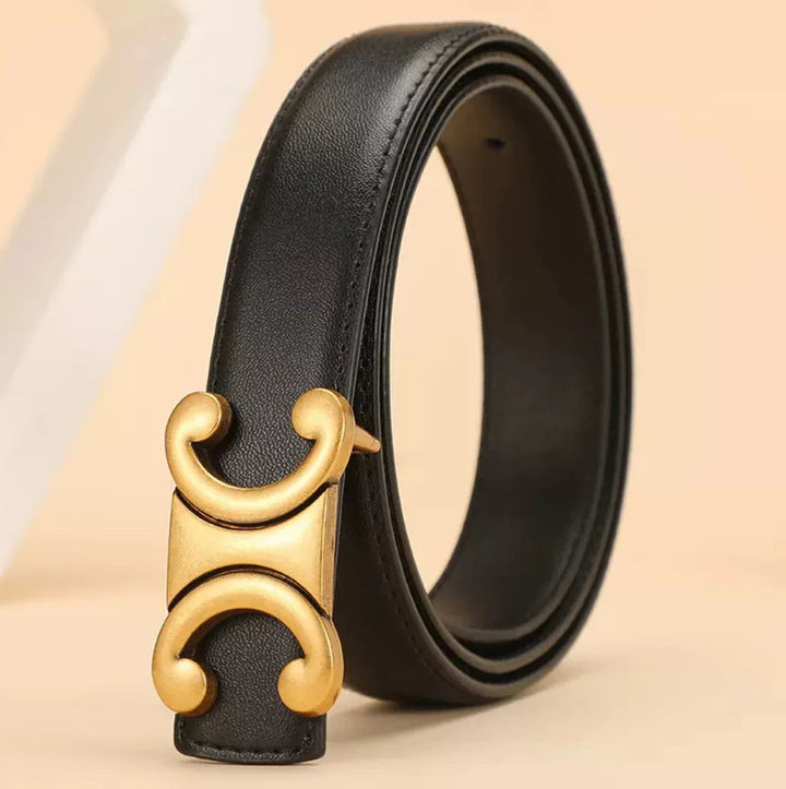 Luxe Leren Damesriem met Klassieke Gesp