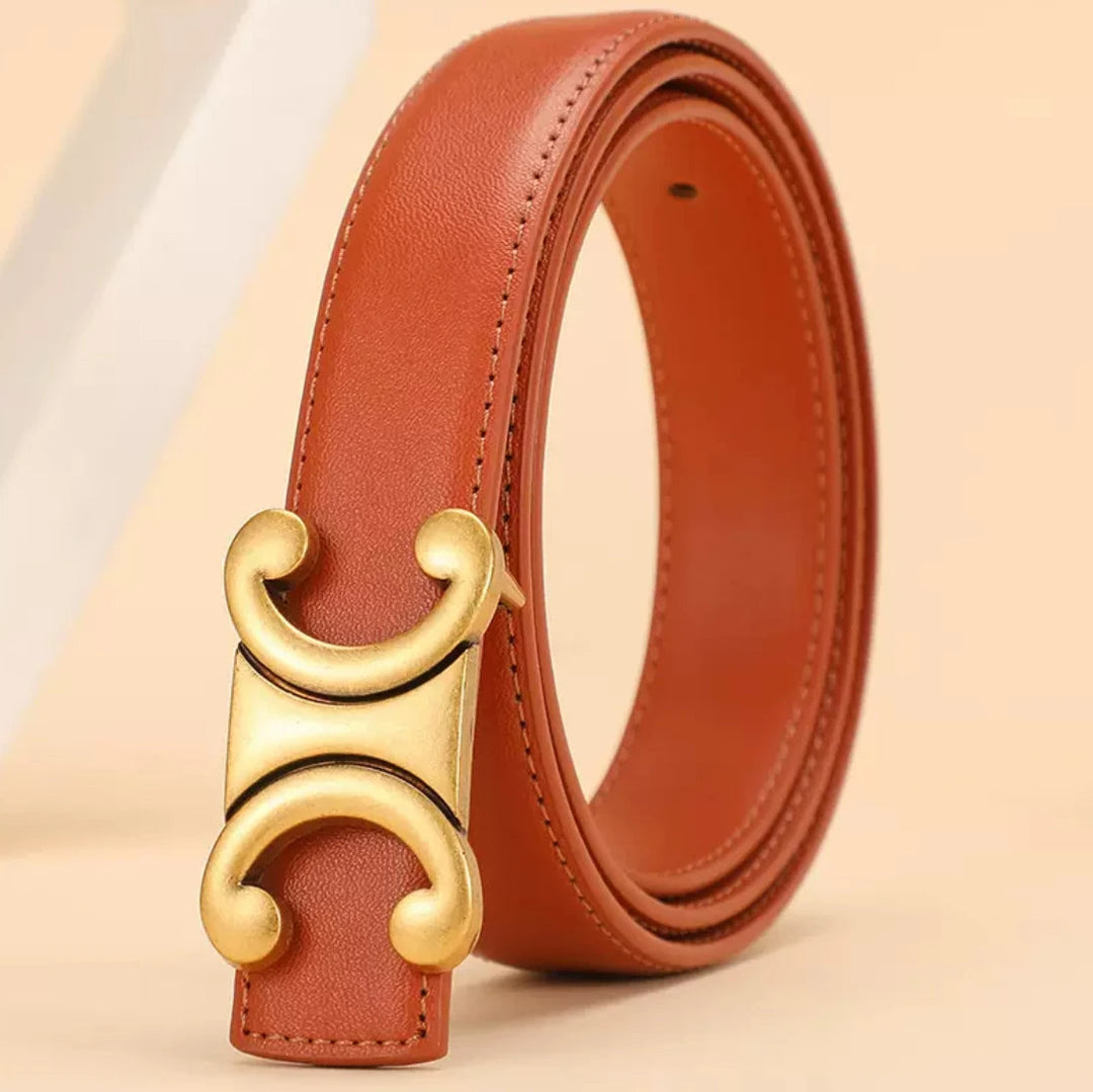 Luxe Leren Damesriem met Klassieke Gesp