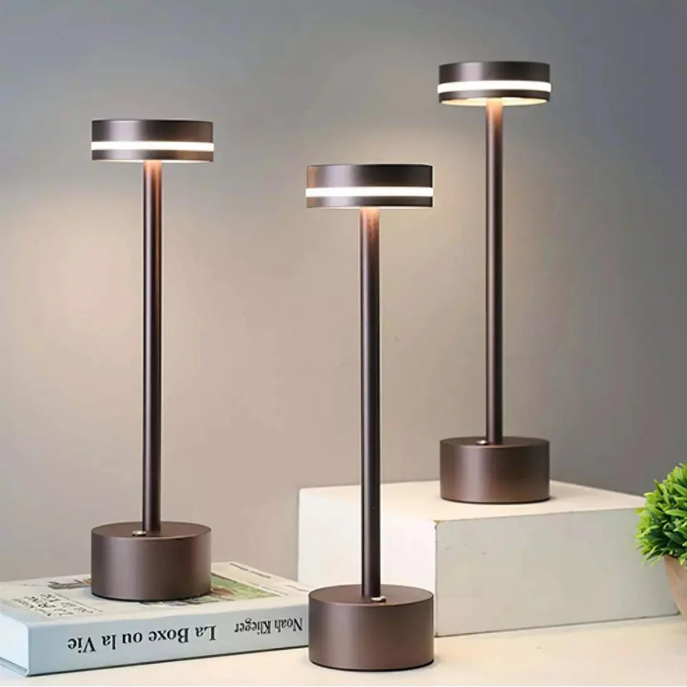 EasyLight - Moderne Tafellamp Met touch bediening, aluminium, ø8cm