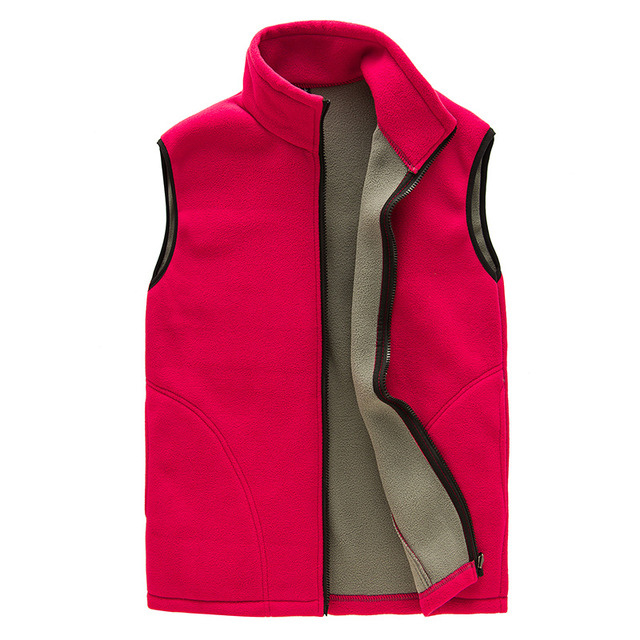 Warm Fleece Vest Bodywarmer Dames, Zachte Stof Met Ritssluiting & Kraag comfortabel winter tussenjas vest dames vrouwen