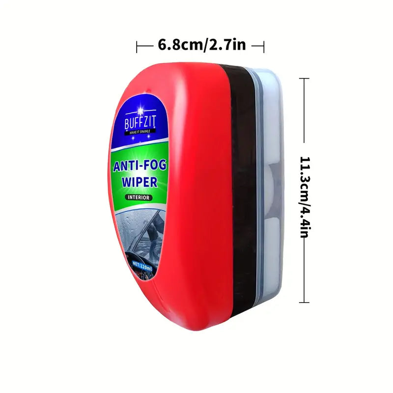 ClearView Anti-Fog Wisser voor Voorruit – Draagbare Ontwasemings Spons voor Auto, Helm & Spiegel, 120ml