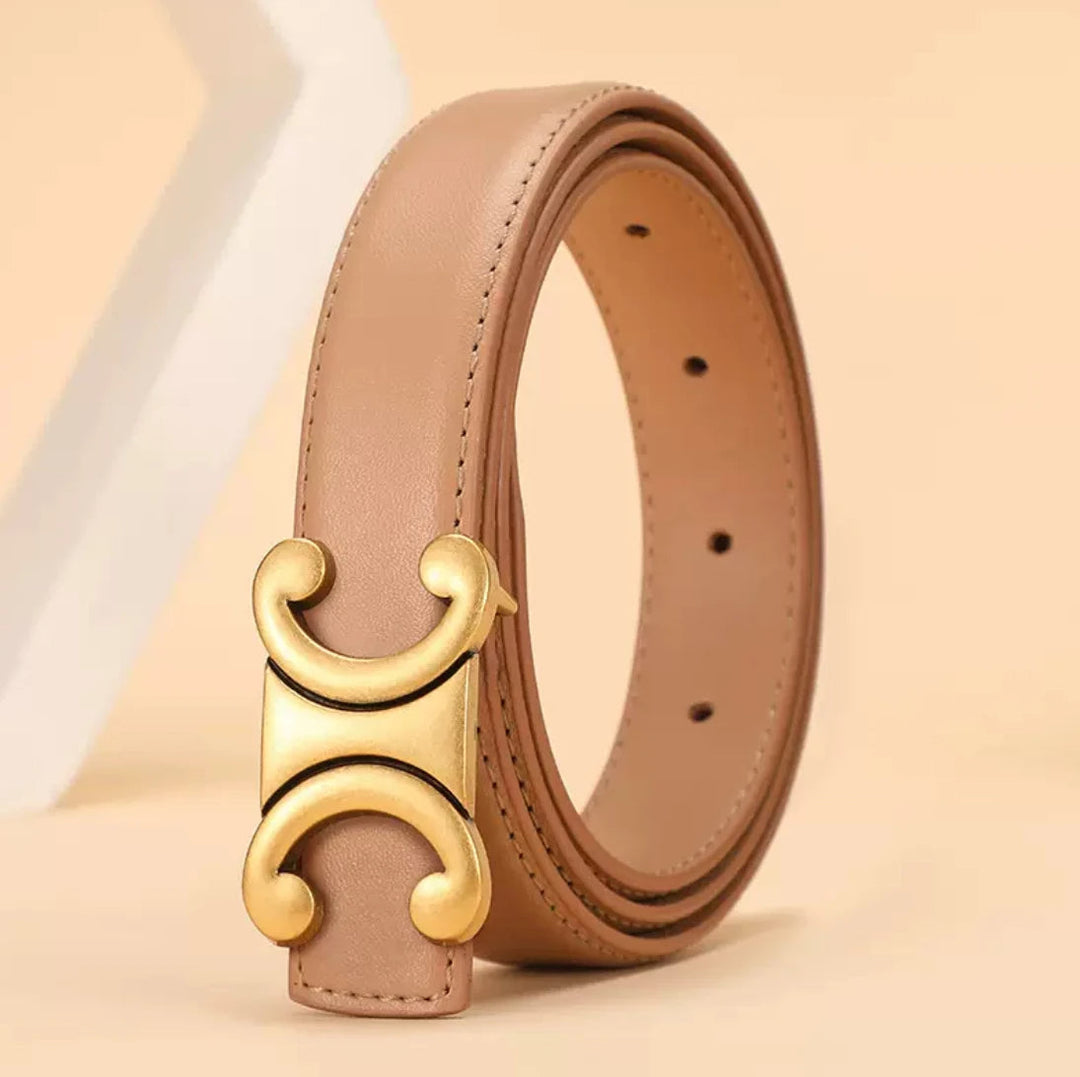 Luxe Leren Damesriem met Klassieke Gesp