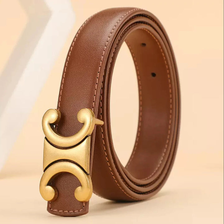 Luxe Leren Damesriem met Klassieke Gesp