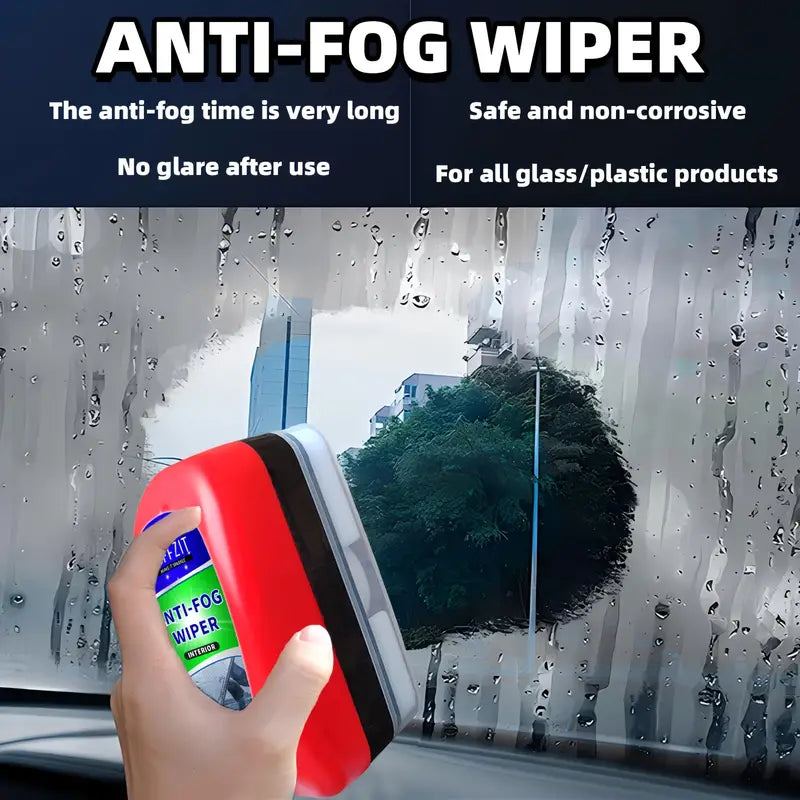 ClearView Anti-Fog Wisser voor Voorruit – Draagbare Ontwasemings Spons voor Auto, Helm & Spiegel, 120ml