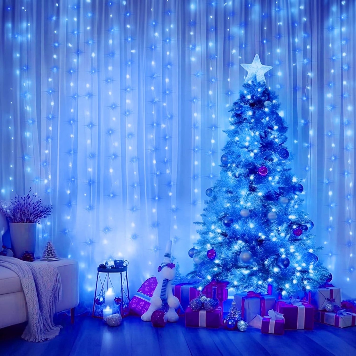 LumaCurtain 300 LED Gordijnverlichting | Dimbare Fairy Lights met Timer & USB Voeding - Warm Wit