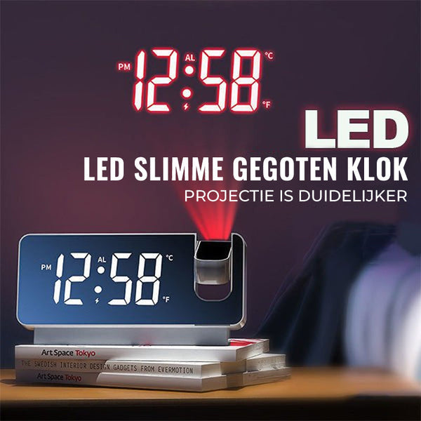 Digitale Alarm Clock Met Projector - Multifunctionele Wekker Klok met Projectie - Aurina