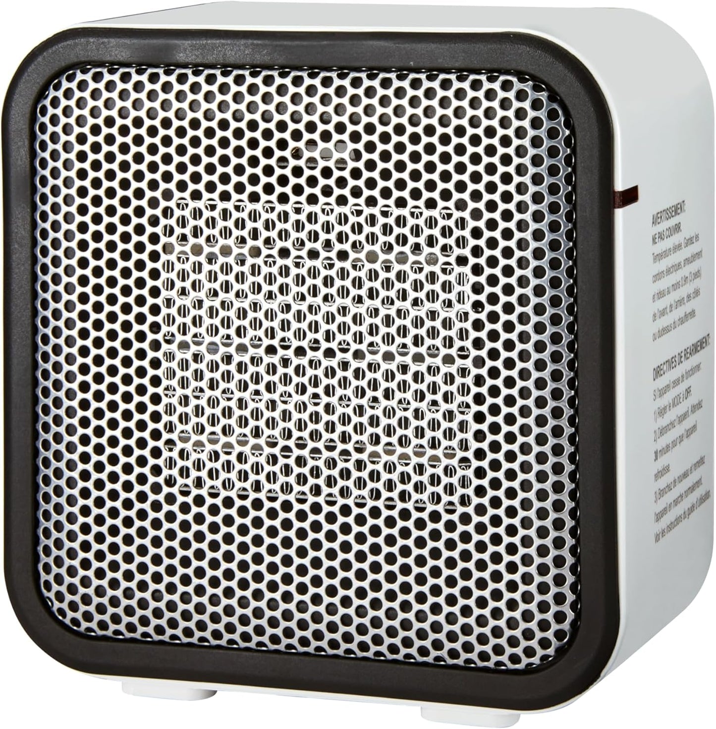 Basics Keramische Mini Verwarming | Compacte 500W Heater met Omvalbeveiliging - Draagbaar voor Bureau, Camping en Binnengebruik