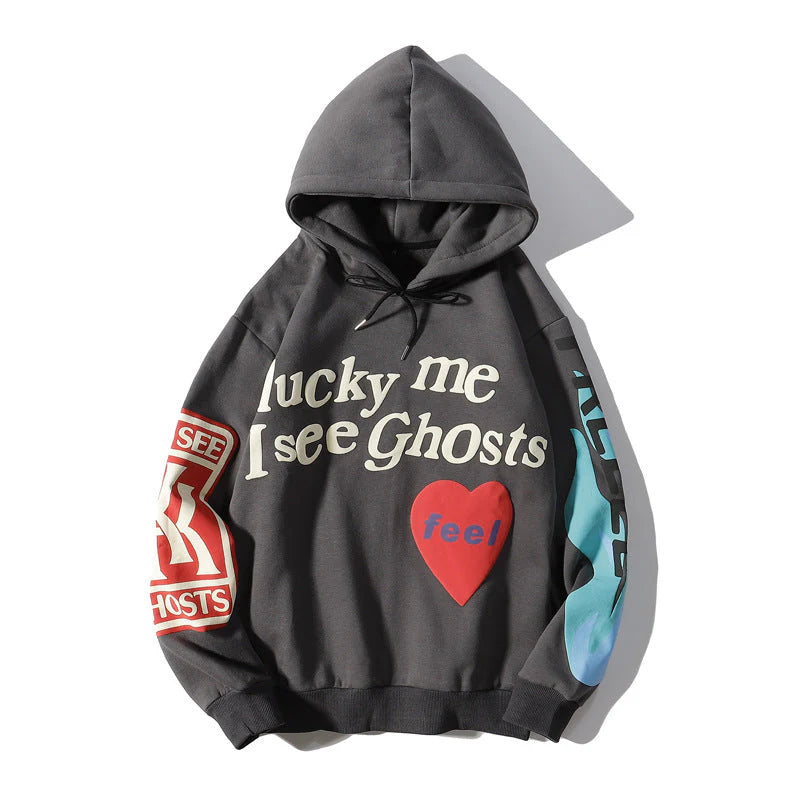 Comfortabele Hoodie Pulllover Met Capuchon - Lucky me