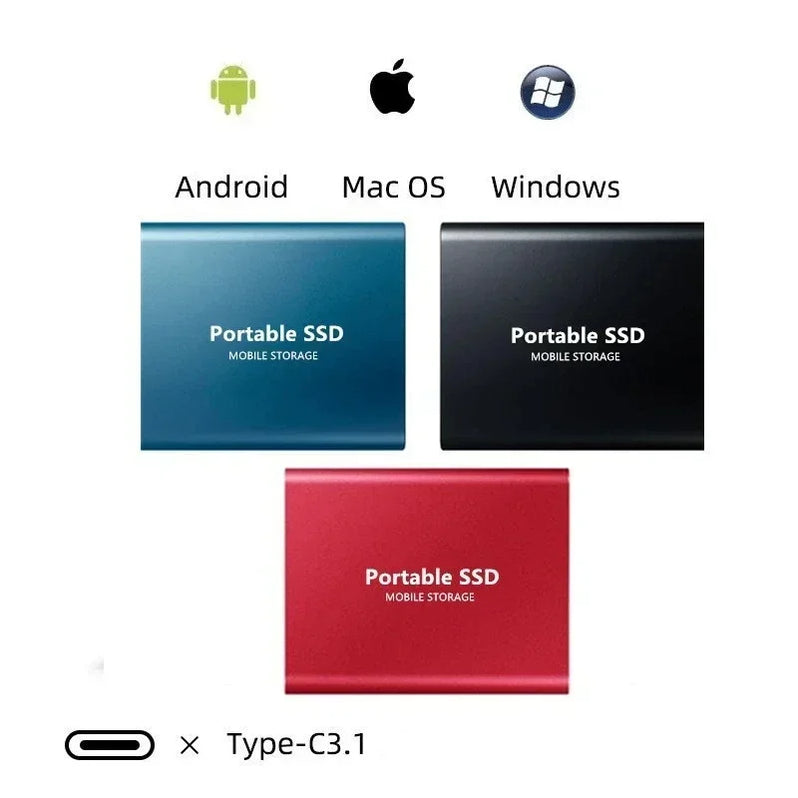 TechMaster - Supersnelle Externe SSD Opslag 5TB - Mini Externe SSD - Hoge Snelheid Opslag Voor Laptop En Pc - Apple En Microsoft