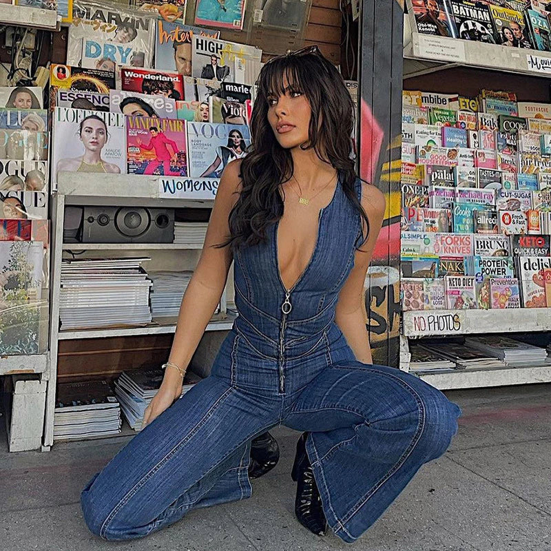 Deze jumpsuit is ontworpen om je een moeiteloos chique uitstraling te geven, ideaal voor warme zomerdagen en diverse gelegenheden.