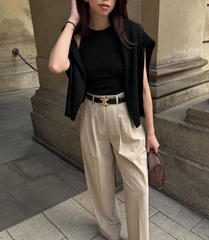 Luxe Leren Damesriem met Klassieke Gesp