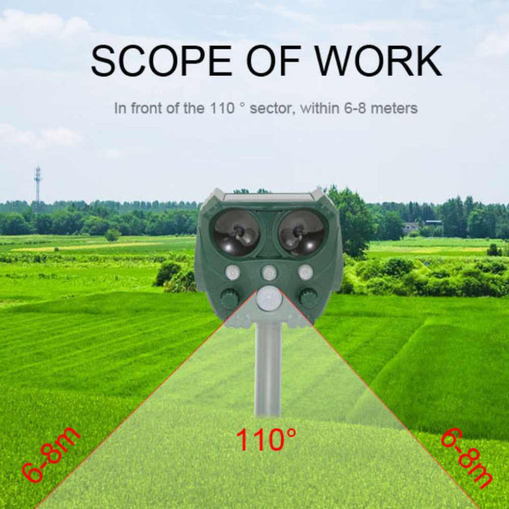 Ultrasoon katten-, honden-, vossen- en rattenafweermiddel