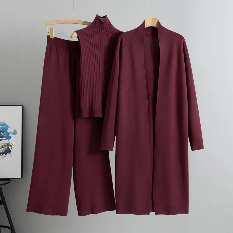 Casual 3 Delige Set Voor Dames, Wijde Broek, Top En Lang Vest - Zara