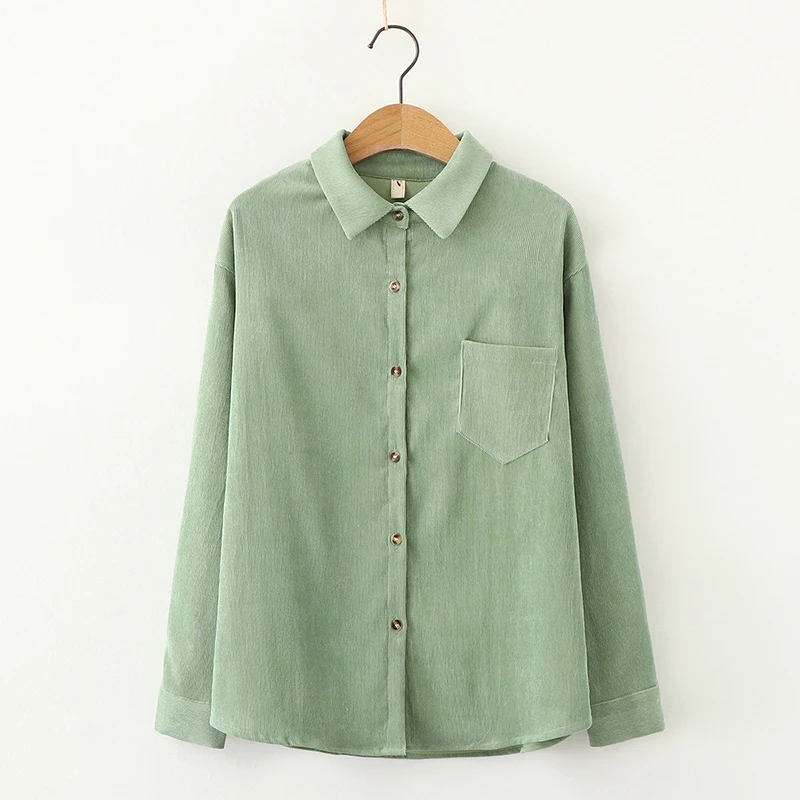 Losse En Stijlvolle Corduroy Blouse Voor Dames - Christina