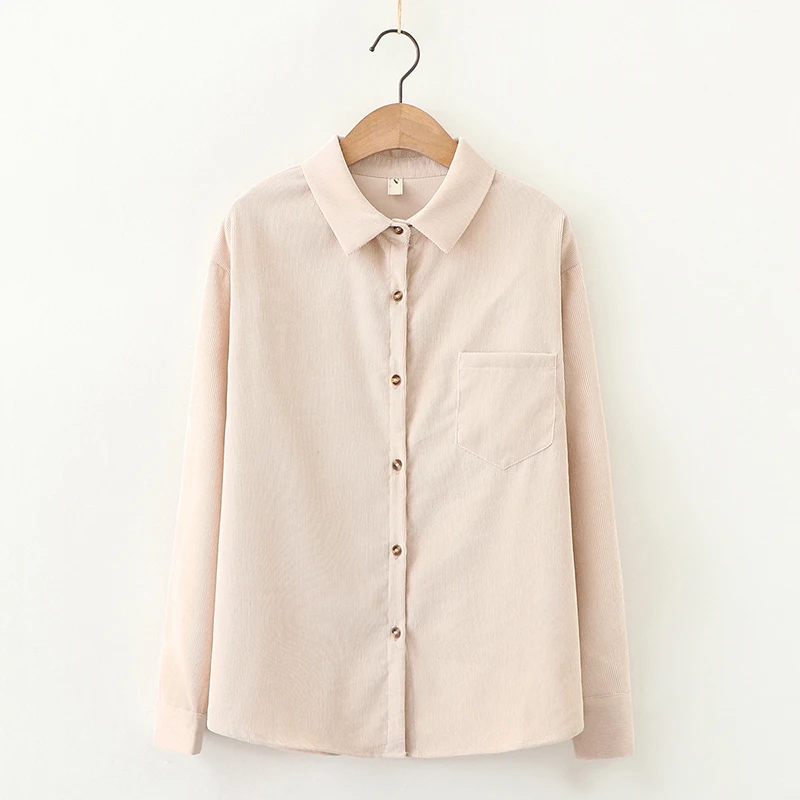 Losse En Stijlvolle Corduroy Blouse Voor Dames - Christina