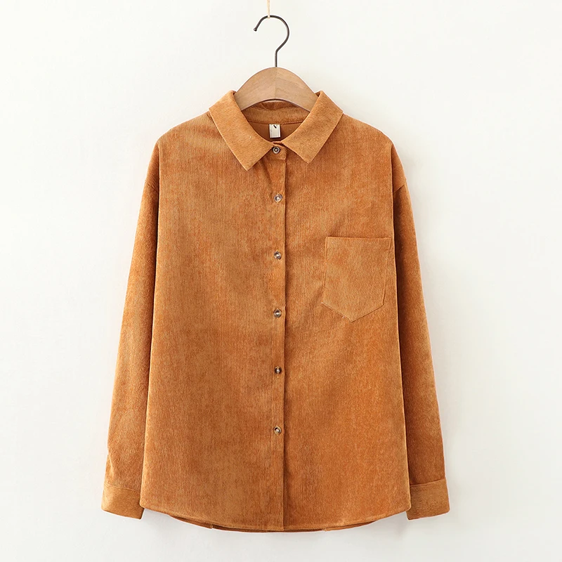 Losse En Stijlvolle Corduroy Blouse Voor Dames - Christina