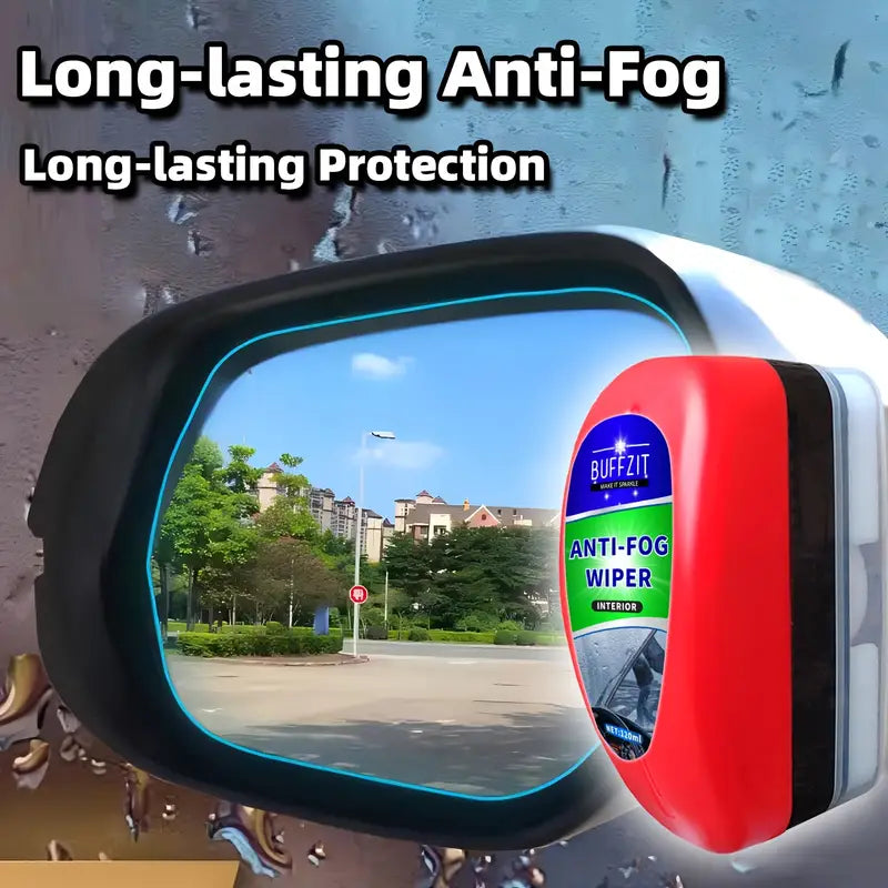 ClearView Anti-Fog Wisser voor Voorruit – Draagbare Ontwasemings Spons voor Auto, Helm & Spiegel, 120ml