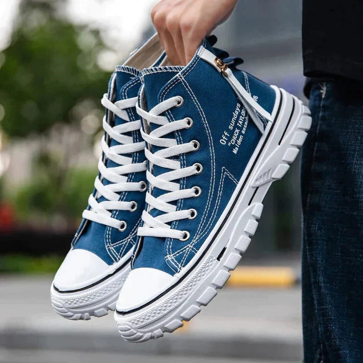Casual Streetwear Heren Chunky Canvas High Tops