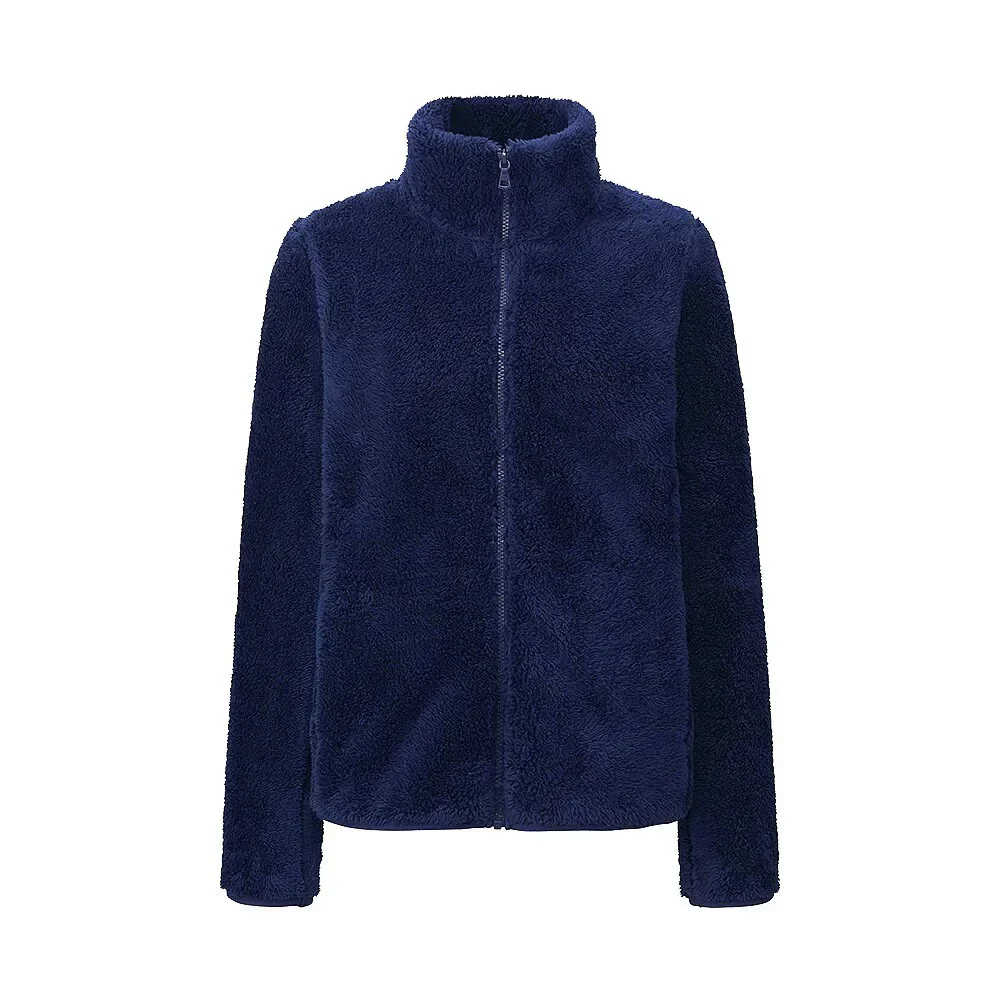 Zacht en Warm Jasje met Hoge Kraag en Ritssluiting, Fleece Vest Dames - Sara