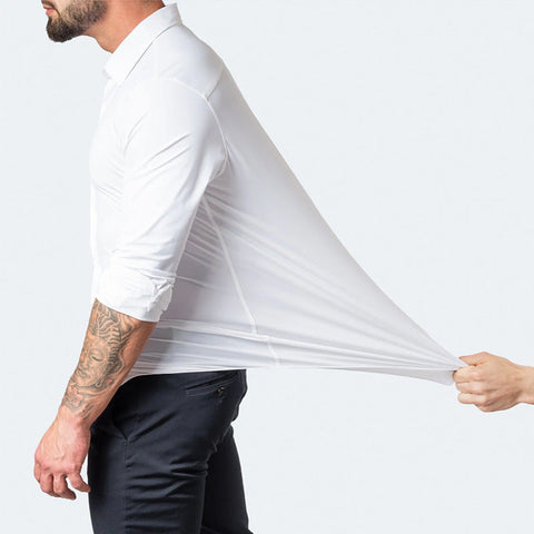 Luxe Kreukvrij Overhemd Met Stretch Voor Mannen - George