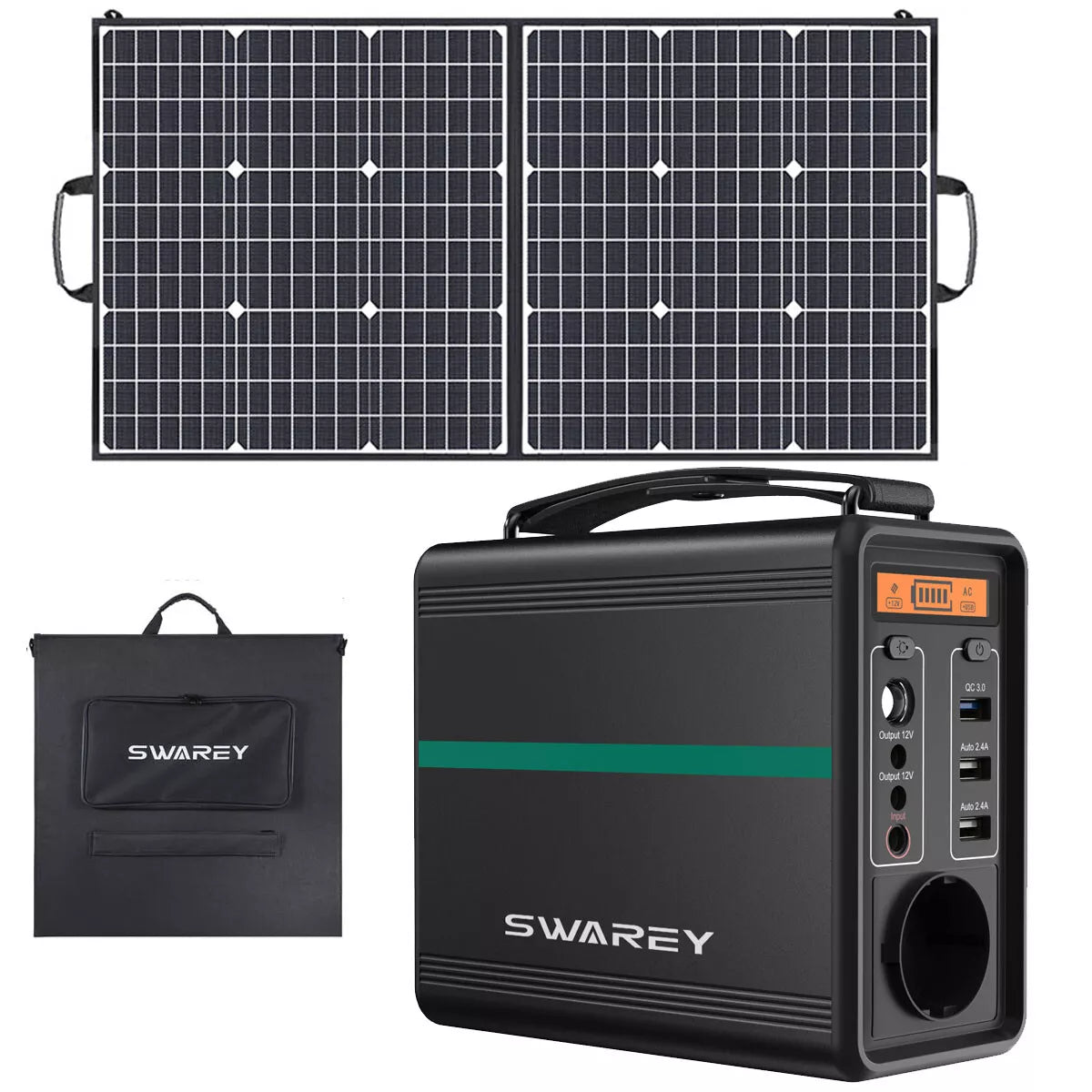 SWAREY S500 Pro - Draagbare Zonne-Energiegenerator Compacte krachtcentrale, ideaal voor kamperen, noodgevallen en off-grid toepassingen.