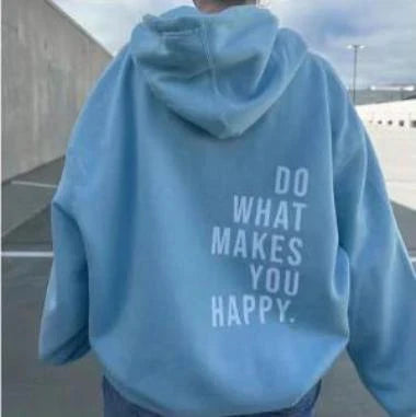 Hoodie met Motiverende Print voor Dames