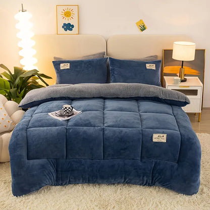 CozyNest Moderne Gewatteerde Dekbed – Ultra Zacht Microfiber, Zware All-Season Warmte, Wasbaar & Ademend, Winterdik Fleece, Perfect Cadeau