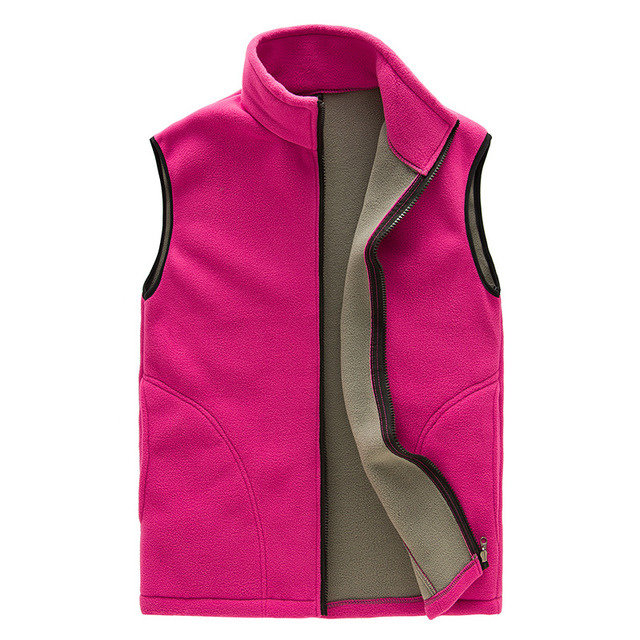 Warm Fleece Vest Bodywarmer Dames, Zachte Stof Met Ritssluiting & Kraag comfortabel winter tussenjas vest dames vrouwen
