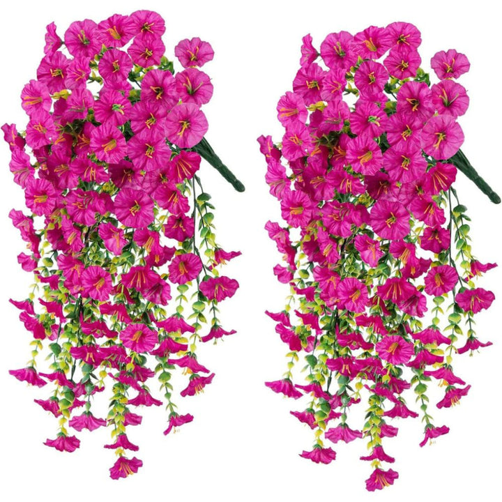 UV-bestendige kunstmatige ochtendglorie bloem hangende decoratie