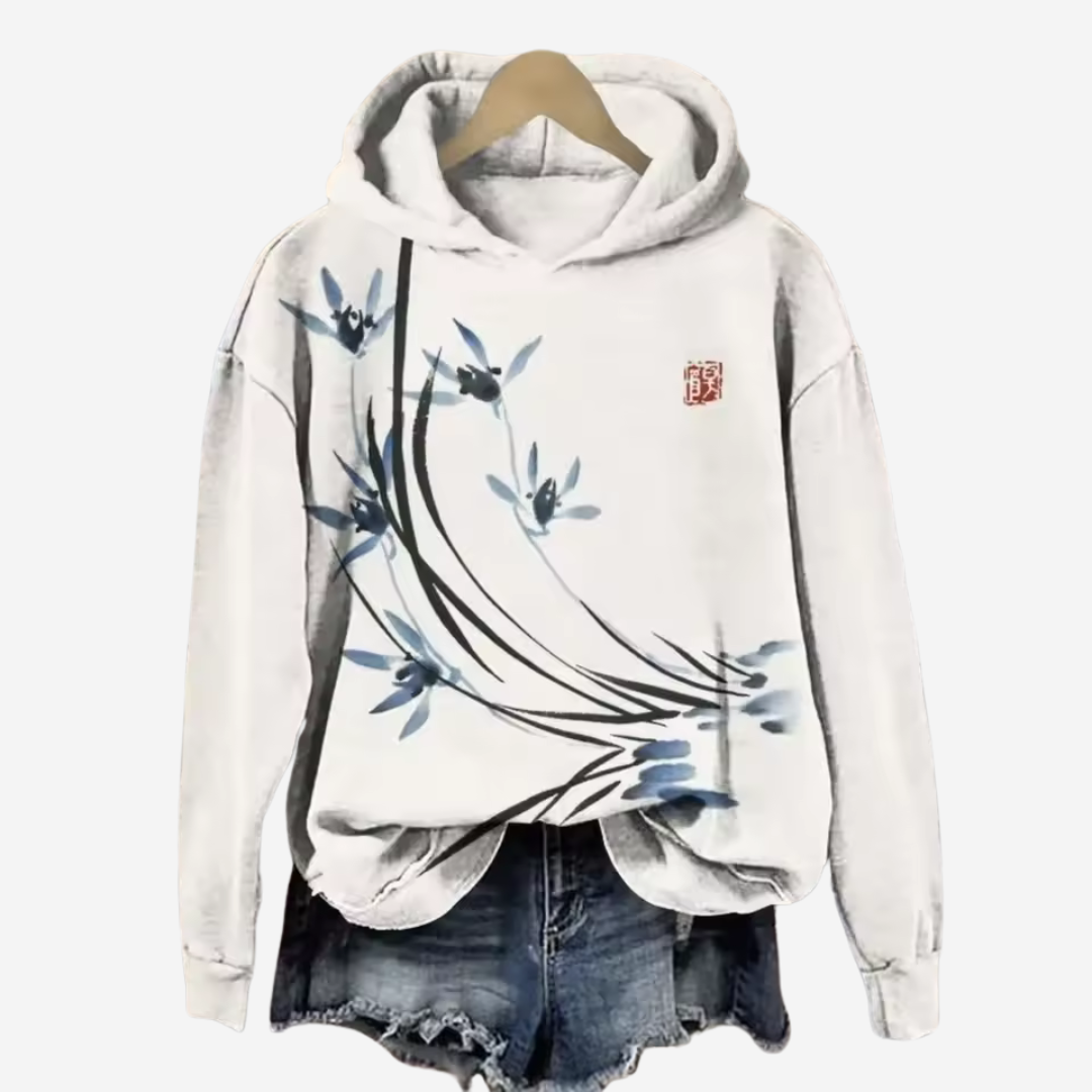 Casual Hoodie met Koi Art Print