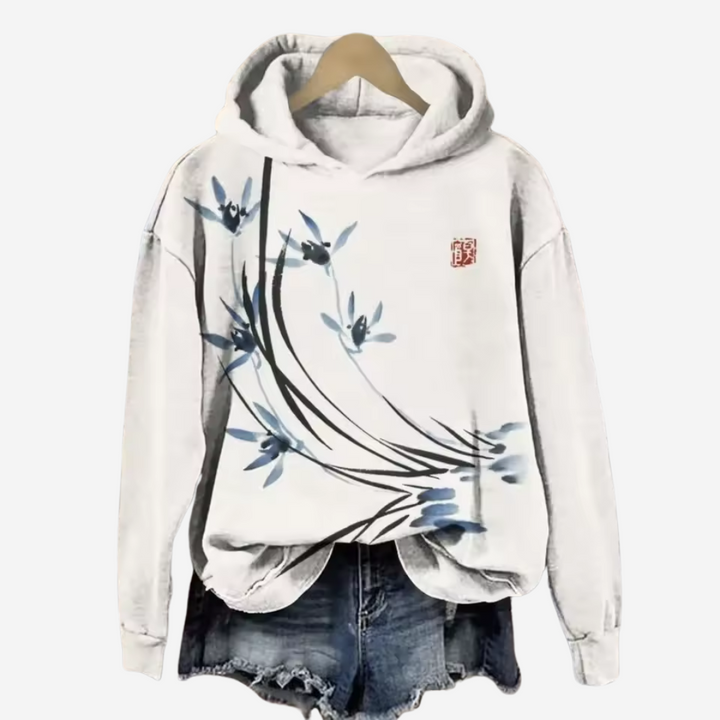 Casual Hoodie met Koi Art Print