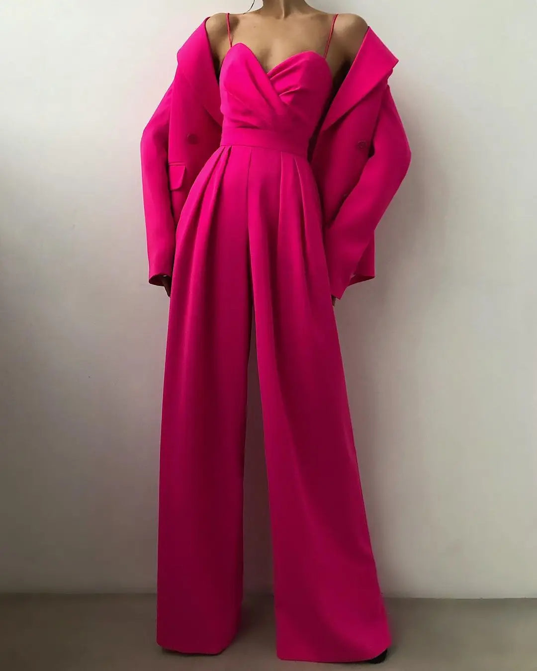 Mouwloze Jumpsuit met Hoge Taille en Wijde Pijpen Dames