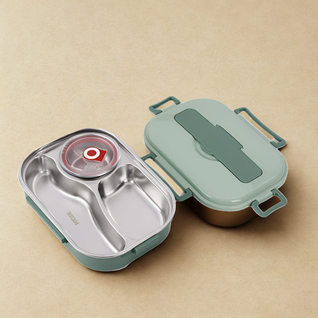 Thermische lunchbox van roestvrij staal