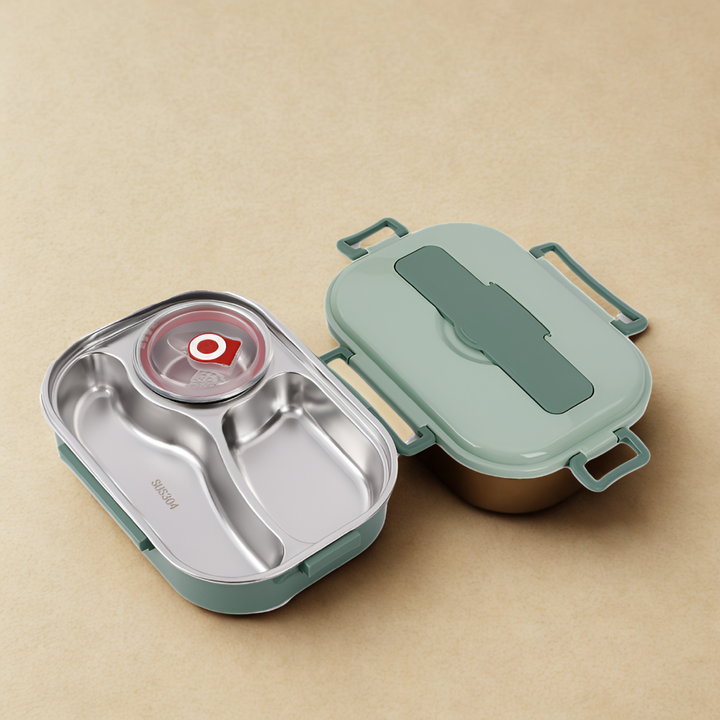 Thermische lunchbox van roestvrij staal