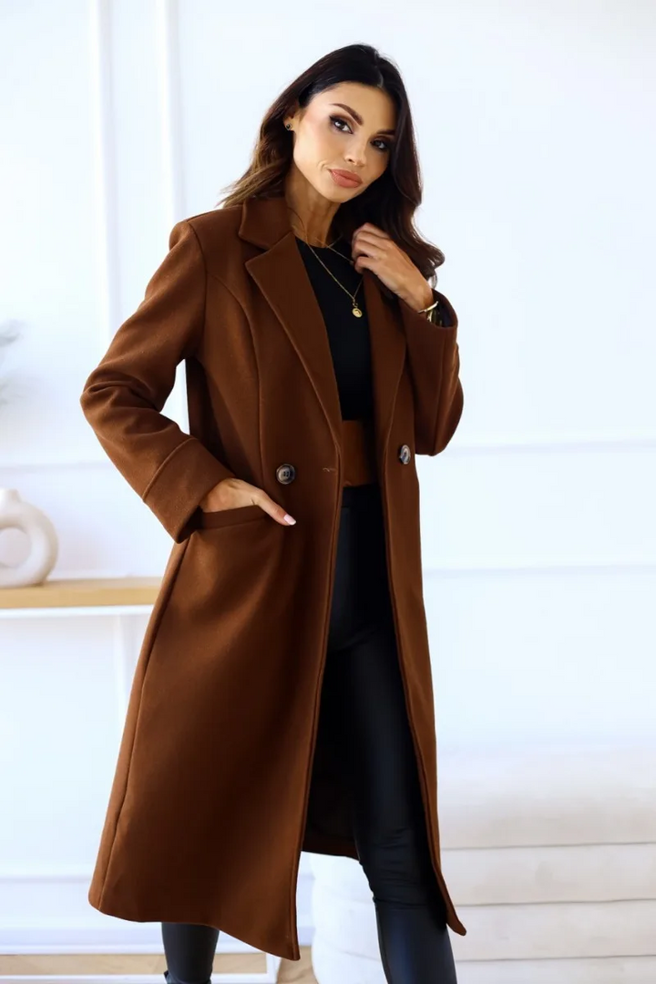 Alissa - Chique Trenchcoat Met Getailleerde Pasvorm damesjas lang comfortabel chique