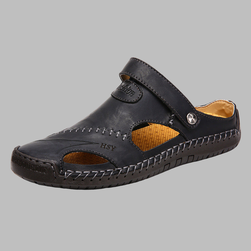 Comfortabele leren sandalen voor heren, comfortabel voor zomeravonturen