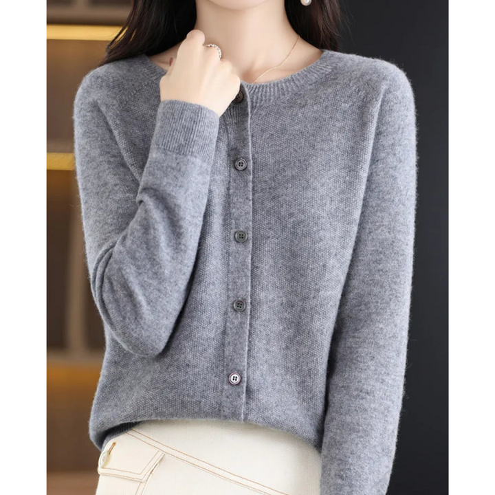 Zachte Merino Wollen Dames Cardigan - Milana