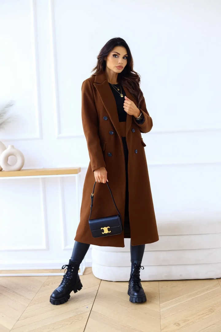 Alissa - Chique Trenchcoat Met Getailleerde Pasvorm damesjas lang comfortabel chique