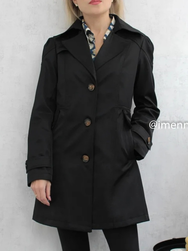 ORLANDO - Korte Trenchcoat Lichte Dames Jas met knopen damesjas najaar voorjaar mini-trenchcoat