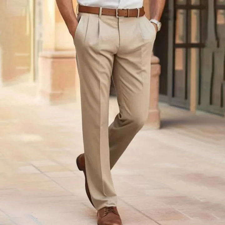 Casual Office Broek voor Heren met Rechte Pijp