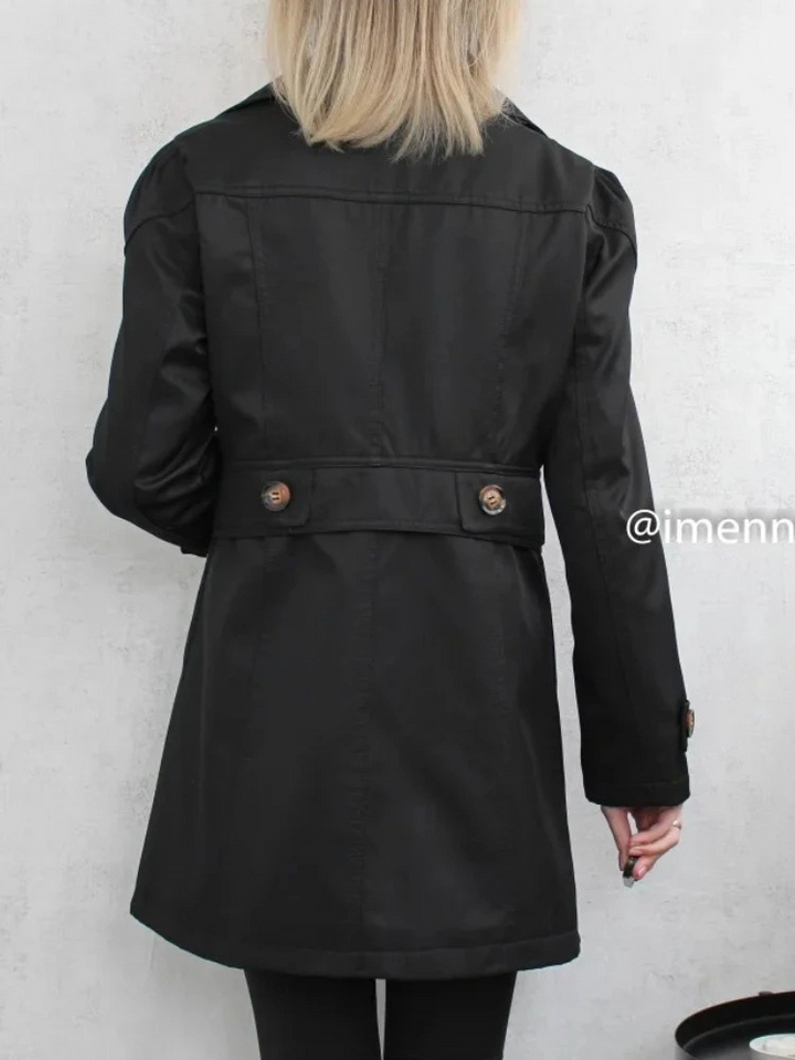 ORLANDO - Korte Trenchcoat Lichte Dames Jas met knopen damesjas najaar voorjaar mini-trenchcoat