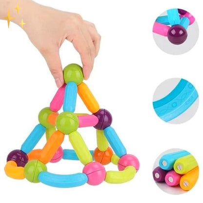 MagnaCreate - 64-delige Magnetische Bouwblokkenset voor Creatieve Kinderen