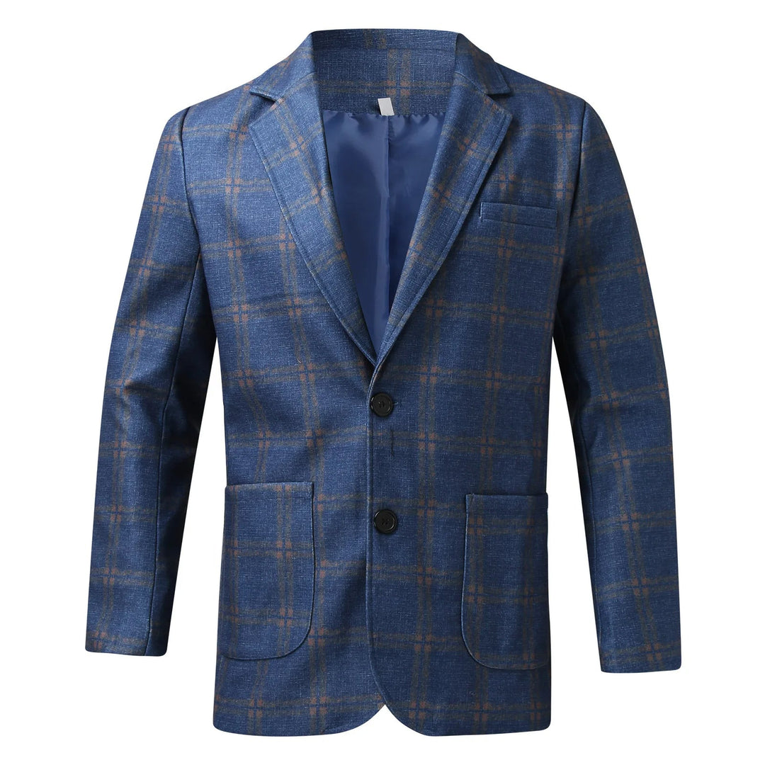Vintage Heren Blazer met Ruitenprint