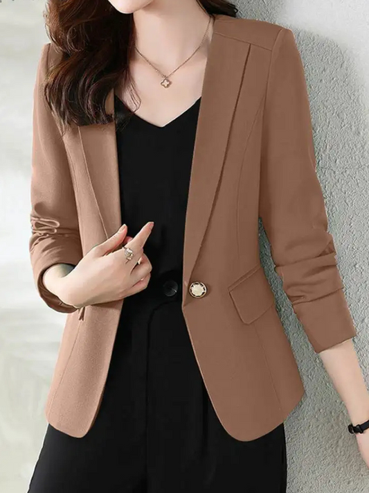 Vintara - Luxury Lange Blazer Dames damespak werkpak lange mouwen